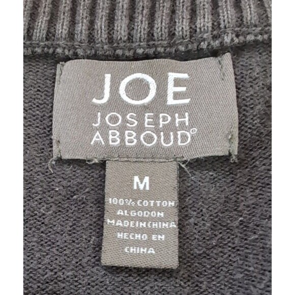 JOE Joseph Abboud Argyle Sweater Mens MEDIUM 1/4 Zip Pullover Long Sleeve Preppy - Picture 3 of 14